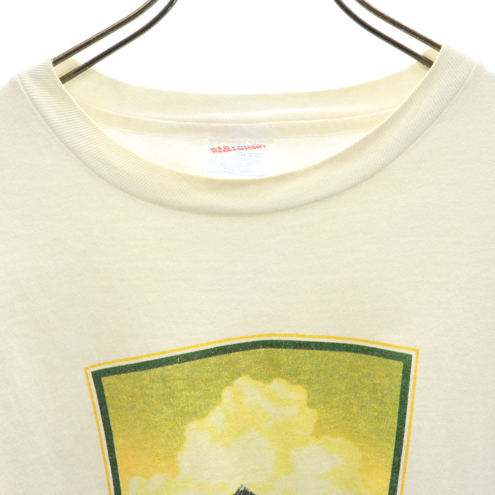 ヘインズ 90s USA製 オールド プリント 半袖 シングルステッチ Tシャツ XL ホワイト系 Hanes メンズ