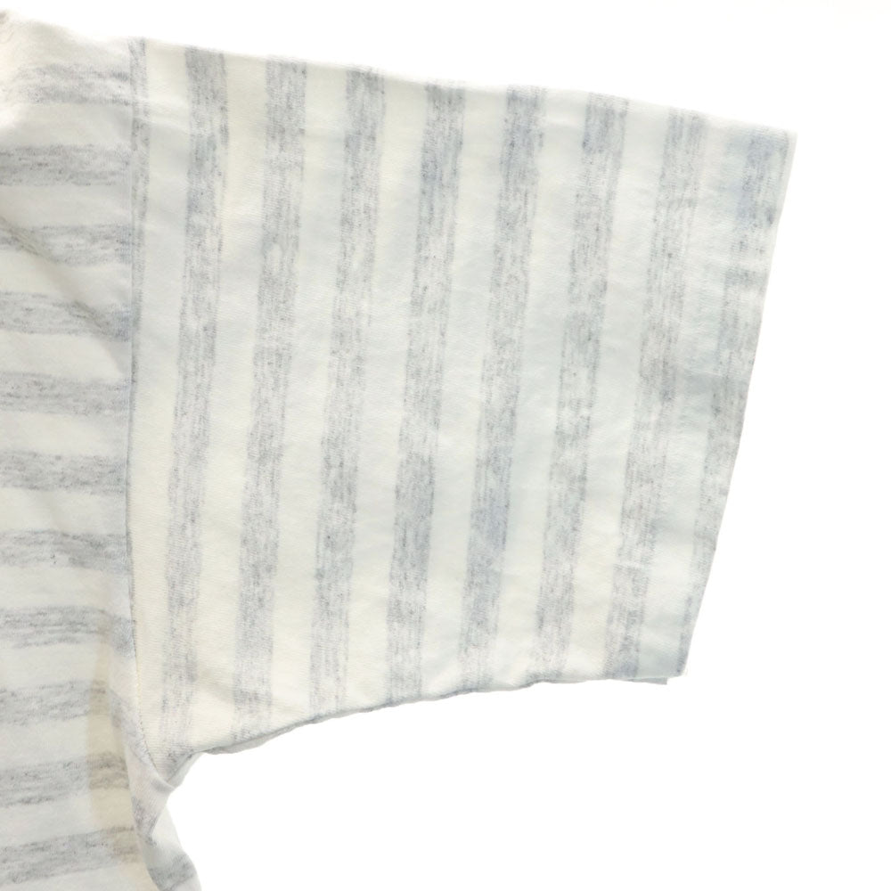 Island Waves 90s ボーダー 半袖 シングルステッチ オールド Tシャツ XL グレー系 メンズ