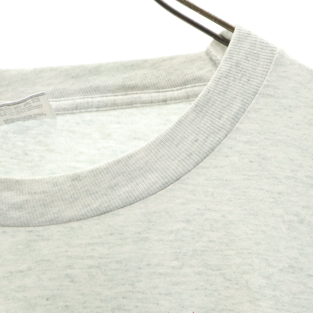 FRUIT OF THE LOOM フルーツオブザルーム 90s USA製 オールド プリント 長袖 シングルステッチ Tシャツ XL グレー系 ロンT メンズ