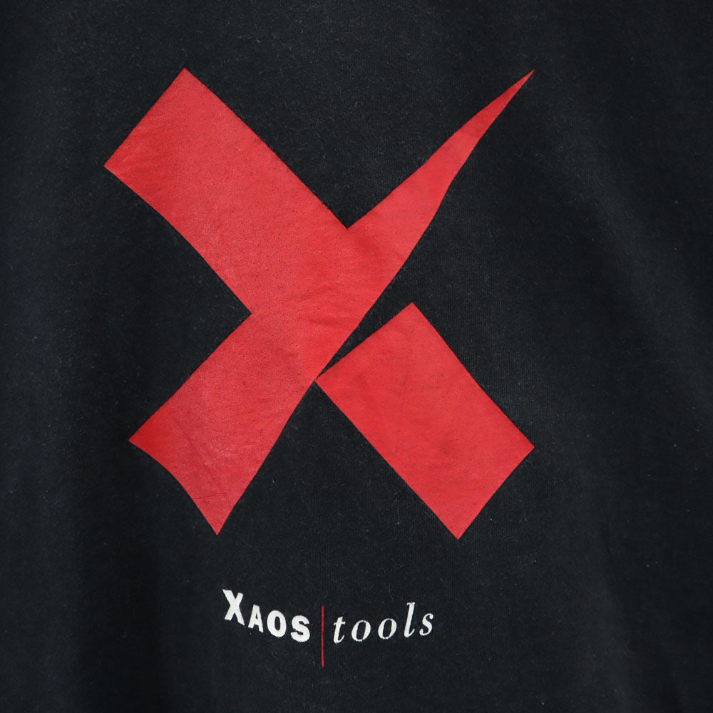 FRUIT OF THE LOOM フルーツオブザルーム 90s USA製 オールド シングルステッチ プリント 半袖 Tシャツ XL ブラック系 メンズ