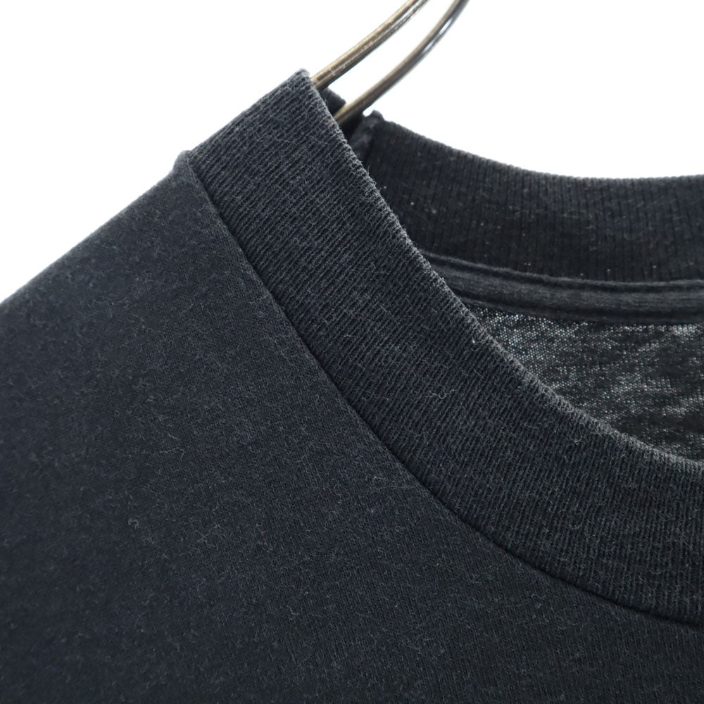 FRUIT OF THE LOOM フルーツオブザルーム 90s USA製 オールド シングルステッチ プリント 半袖 Tシャツ XL ブラック系 メンズ