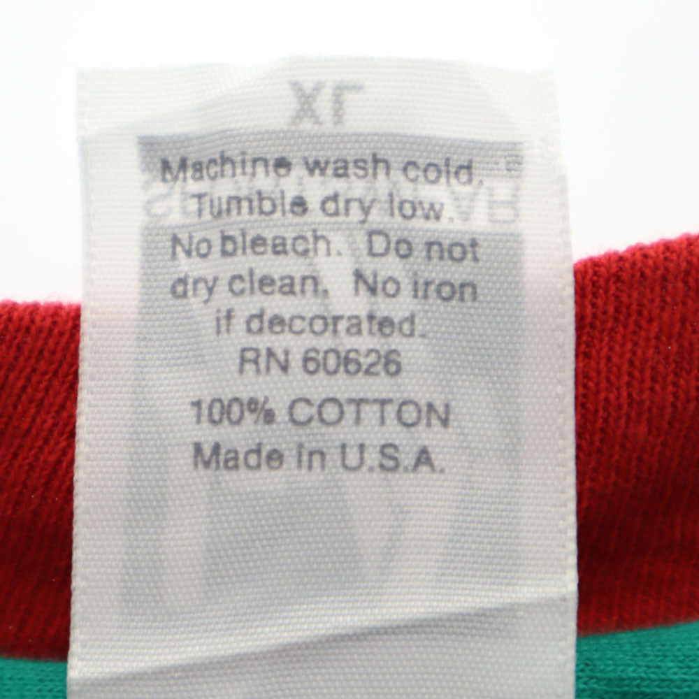 L.A.T SPORTSWEAR 90s USA製 オールド シングルステッチ 半袖 バイカラー Tシャツ XL グリーン系 メンズ