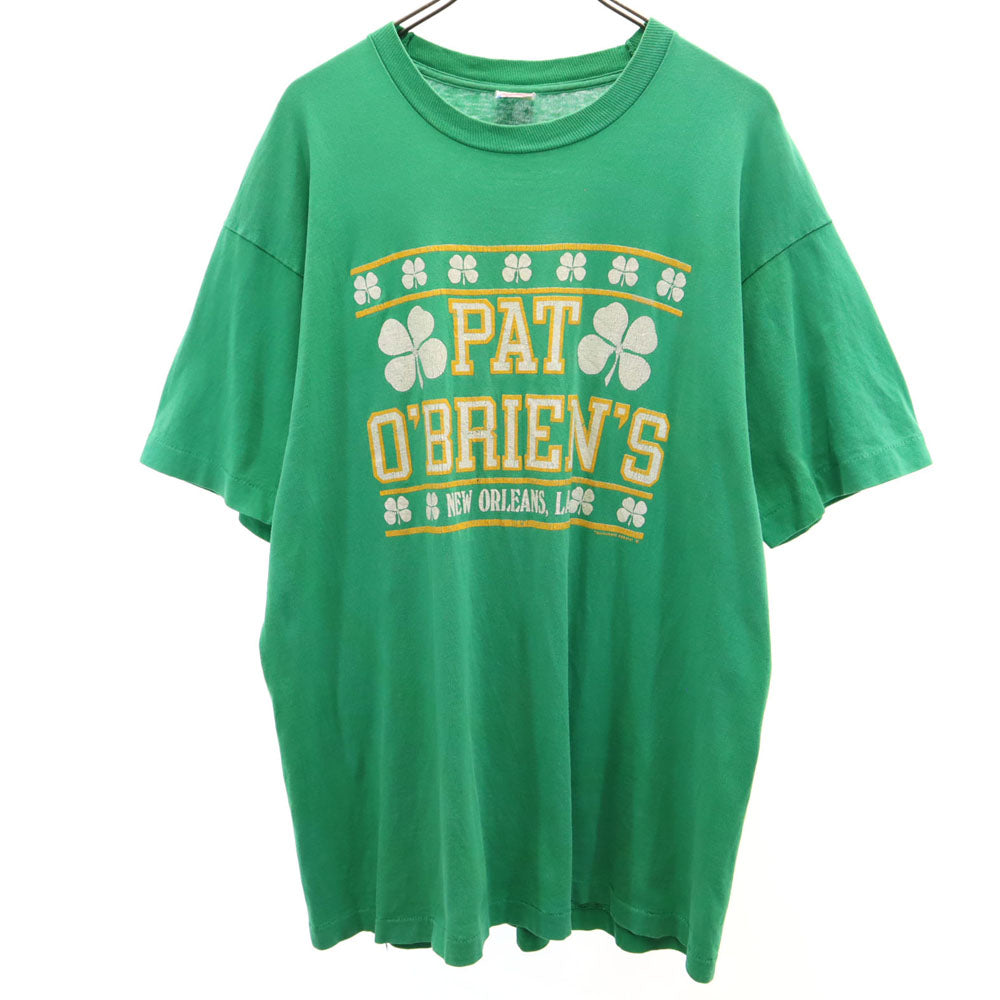 FRUIT OF THE LOOM フルーツオブザルーム 90s USA製 オールド シングルステッチ プリント 半袖 Tシャツ XL グリーン系 メンズ