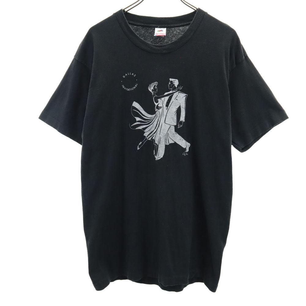 FRUIT OF THE LOOM フルーツオブザルーム 90s USA製 オールド 半袖 シングルステッチ Tシャツ L ブラック メンズ