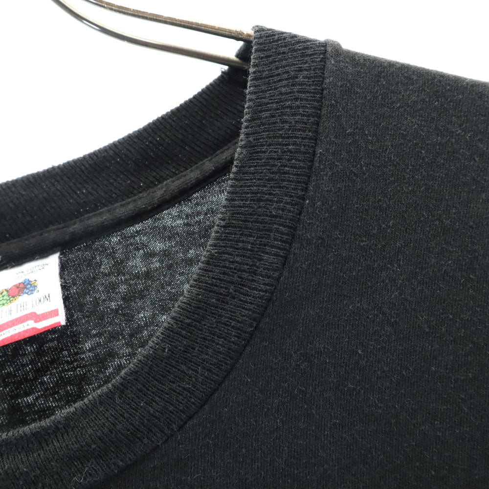 FRUIT OF THE LOOM フルーツオブザルーム 90s USA製 オールド 半袖 シングルステッチ Tシャツ L ブラック メンズ