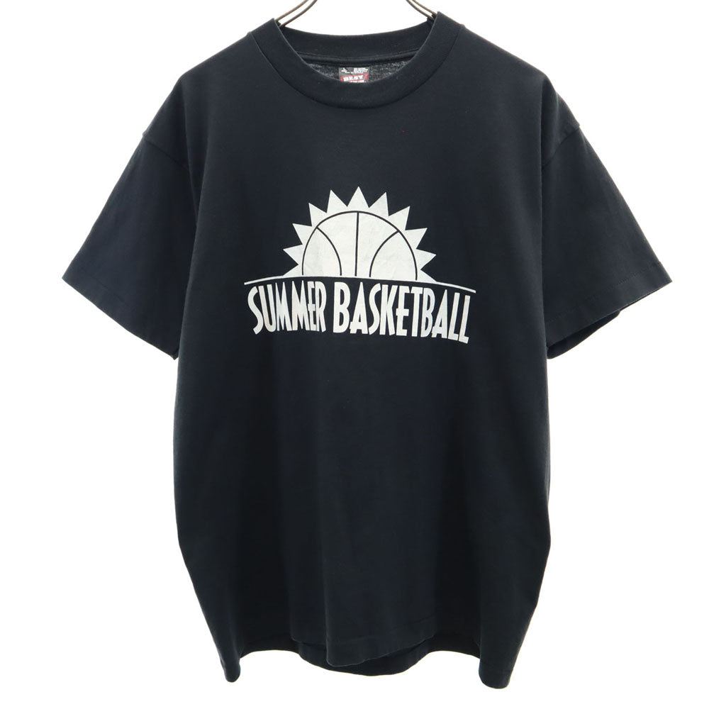 FRUIT OF THE LOOM フルーツオブザルーム 90s USA製 オールド バスケットボール 半袖 シングルステッチ Tシャツ L ブラック BEST メンズ