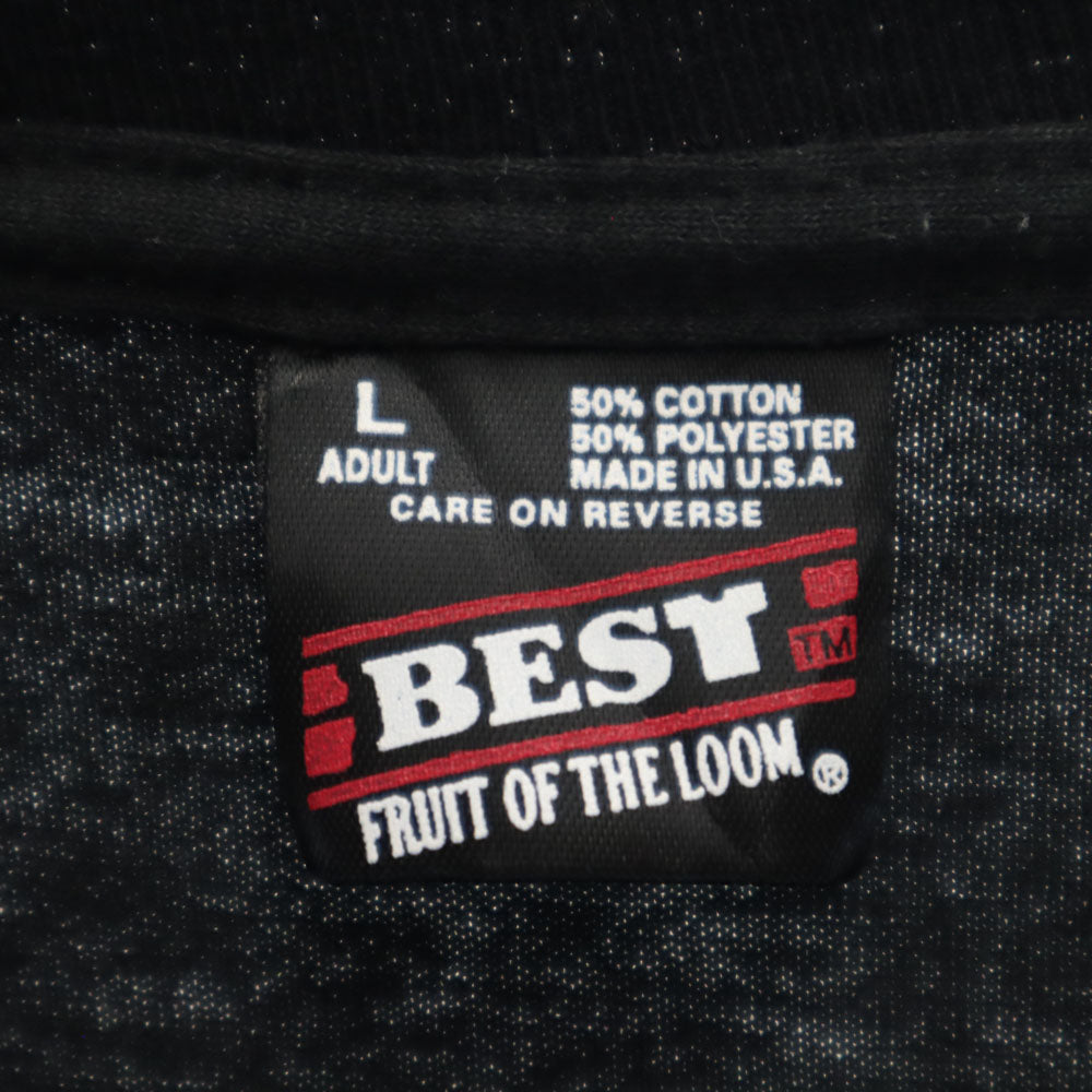 FRUIT OF THE LOOM フルーツオブザルーム 90s USA製 オールド バスケットボール 半袖 シングルステッチ Tシャツ L ブラック BEST メンズ