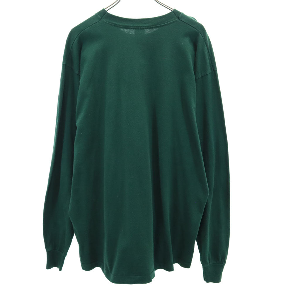 フルーツオブザルーム 90s USA製オールド 長袖 Tシャツ XL グリーン FRUIT OF THE LOOM ロンT メンズ