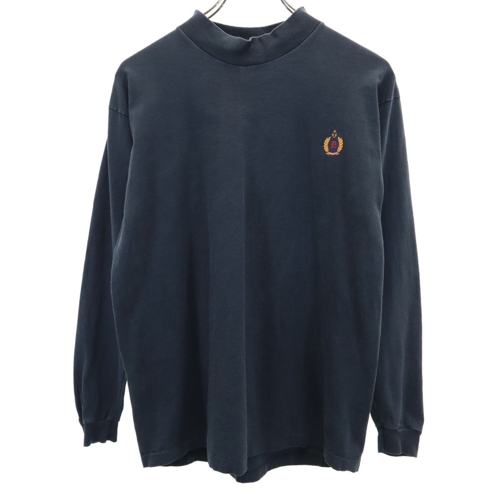 BUGLE BOY ビューグルボーイ 90s USA製 オールド 長袖 モックネック Tシャツ M ブラック ロンT シングルステッチ メンズ