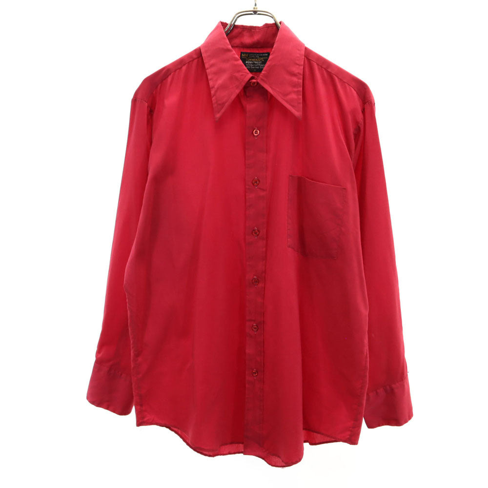 JCPenney ジェイシーペニー 70s タウンクラフト ヴィンテージ ストアブランド 長袖 シャツ レッド メンズ