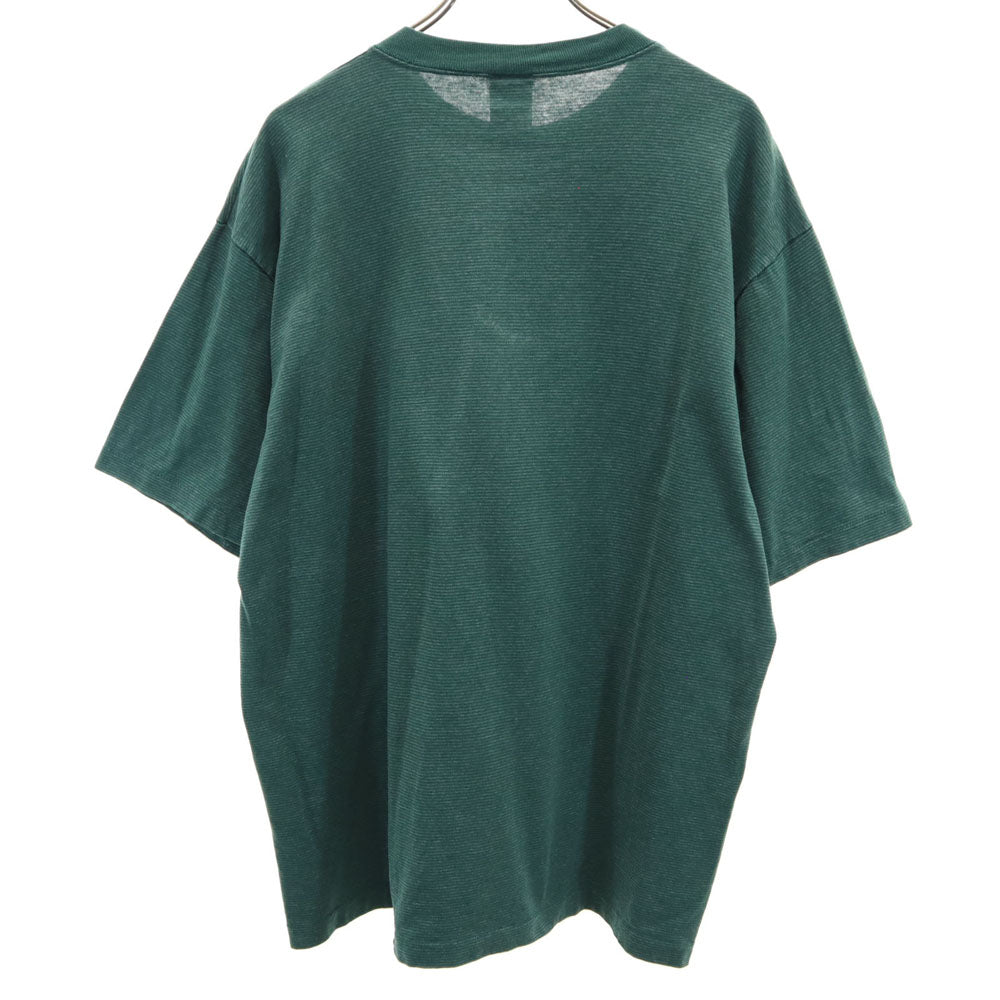 BELTON ベルトン 90s USA製 オールド シングルステッチ ボーダー柄 半袖 Tシャツ XL グリーン メンズ
