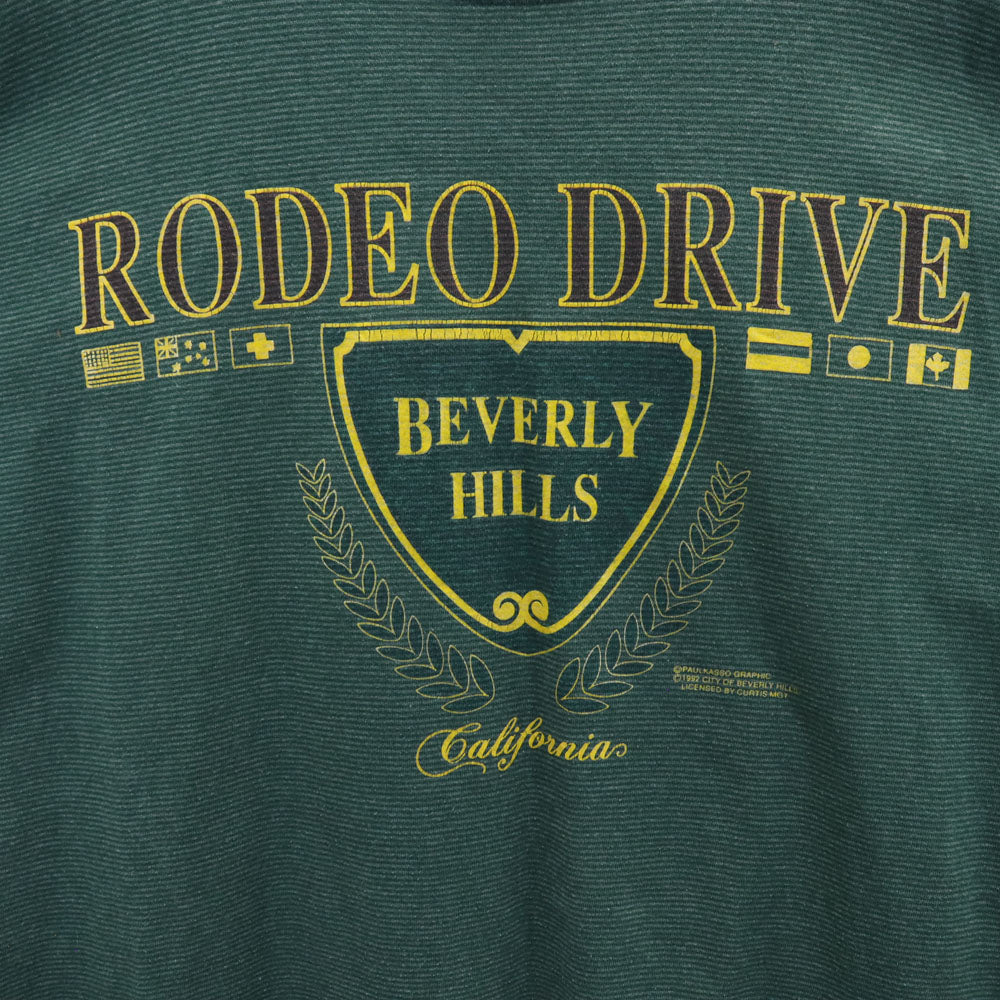 BELTON ベルトン 90s USA製 オールド シングルステッチ ボーダー柄 半袖 Tシャツ XL グリーン メンズ