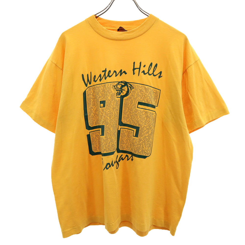 FRUIT OF THE LOOM フルーツオブザルーム 90s USA製 オールド シングルステッチ 半袖 Tシャツ XL イエロー メンズ