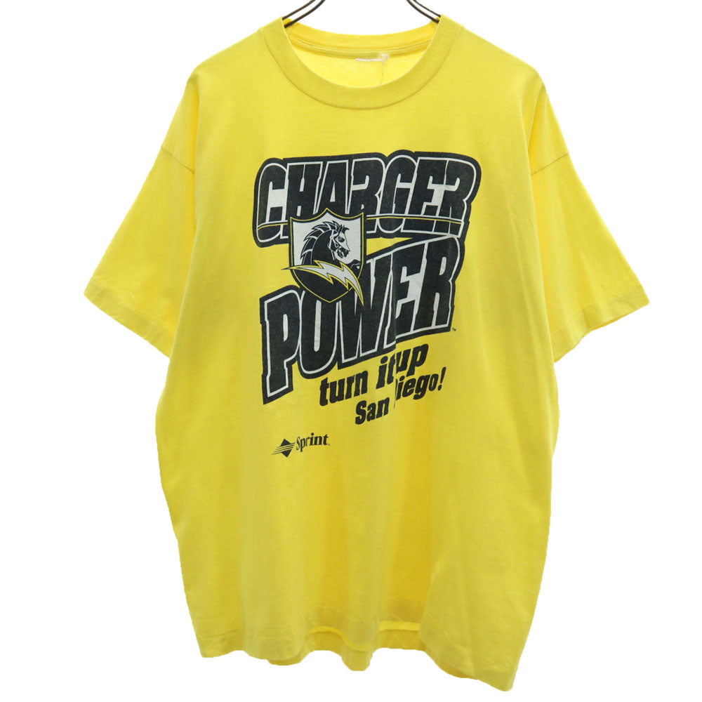 OLD オールド 90s シングルステッチ 半袖 Tシャツ イエロー メンズ