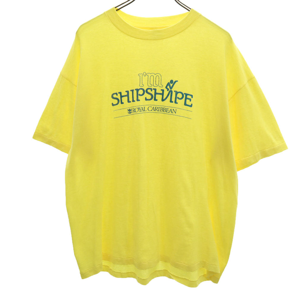 Hanes ヘインズ 90s USA製 オールド シングルステッチ 半袖 Tシャツ XL イエロー メンズ