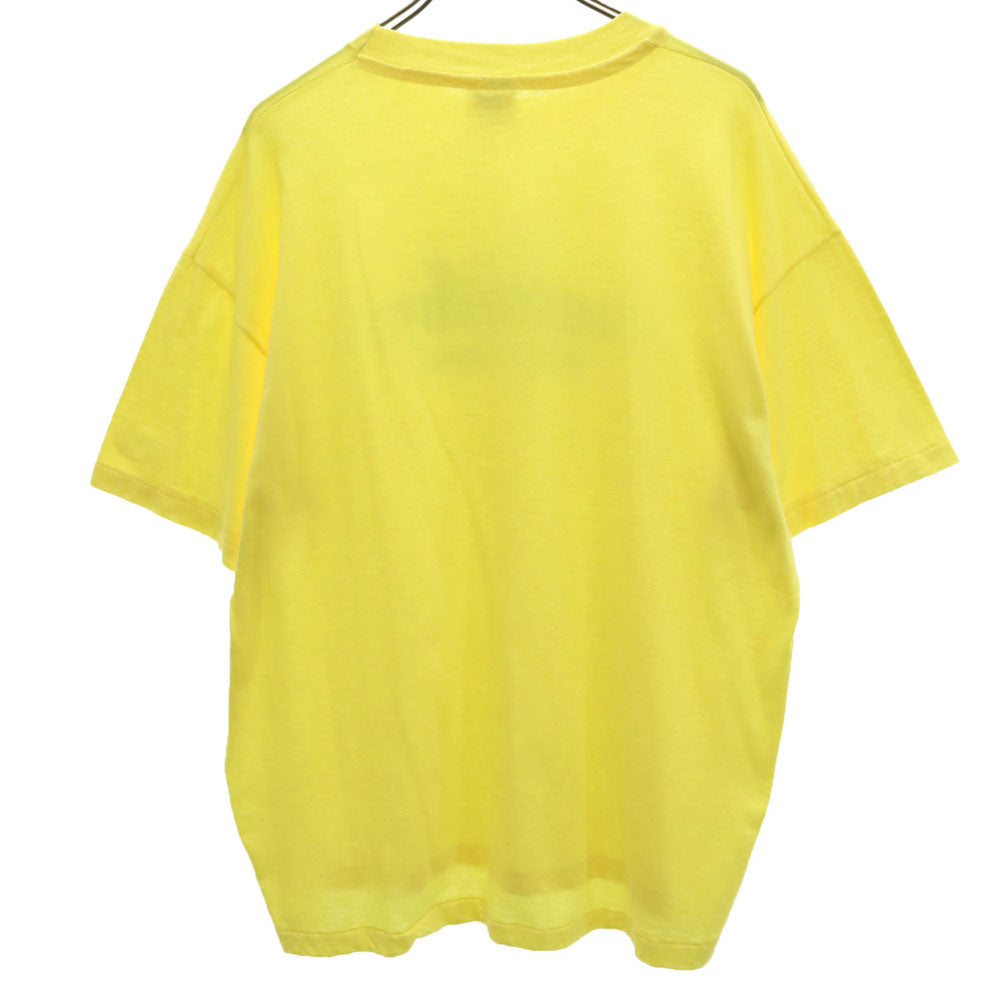 Hanes ヘインズ 90s USA製 オールド シングルステッチ 半袖 Tシャツ XL イエロー メンズ