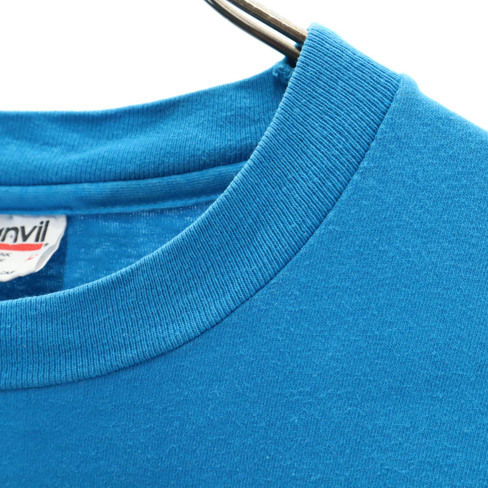 anvil アンヴィル 90s USA製 オールド シングルステッチ 半袖 Tシャツ L 水色 メンズ