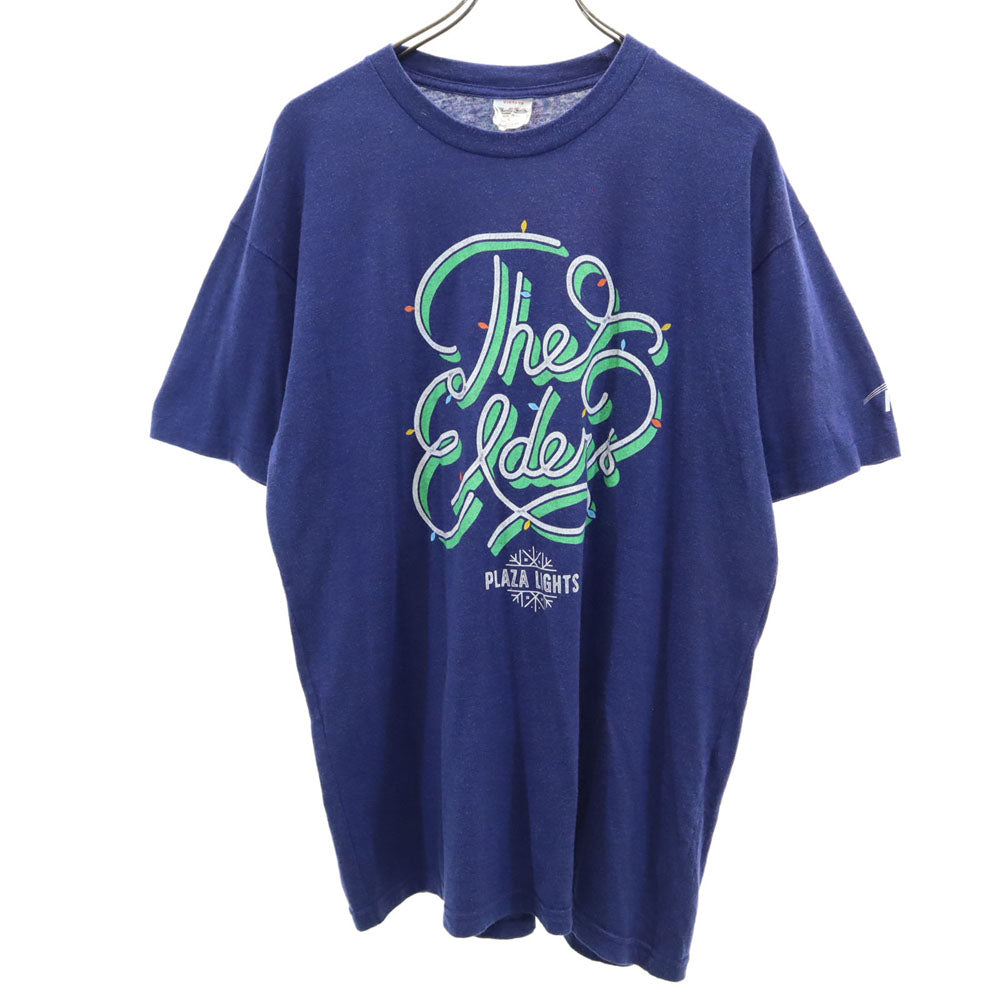 Charlie hustle 90s USA製 オールド シングルステッチ 半袖 Tシャツ L ネイビー メンズ