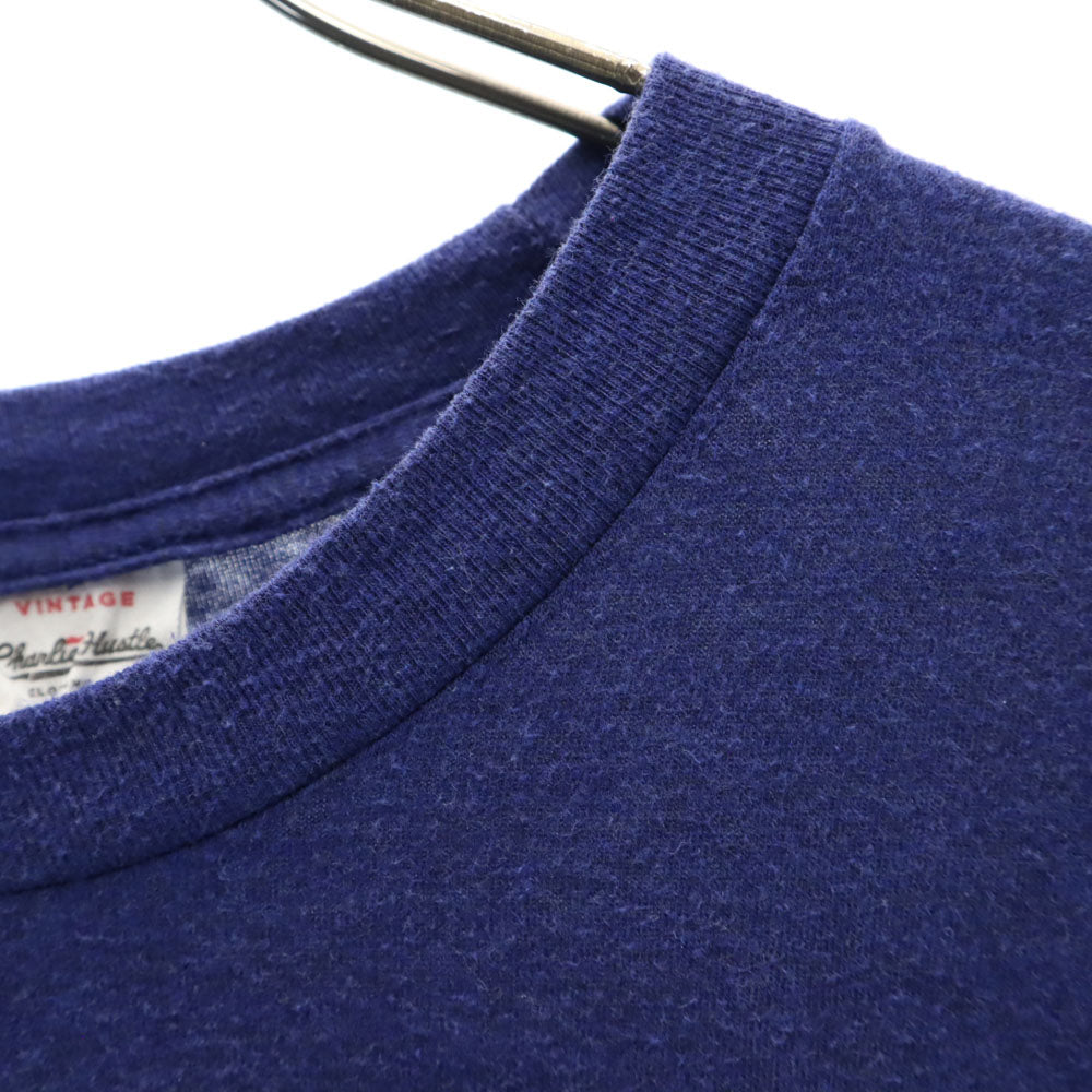 Charlie hustle 90s USA製 オールド シングルステッチ 半袖 Tシャツ L ネイビー メンズ