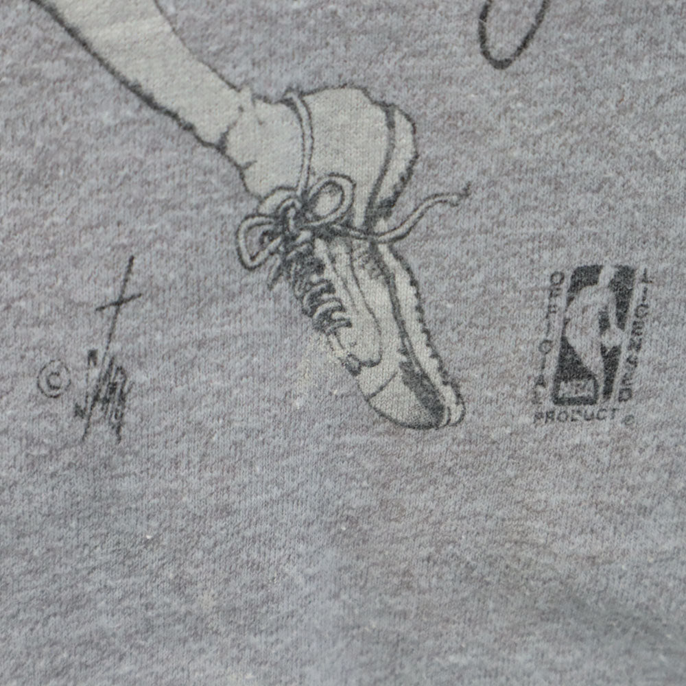 セーラム 90s NBA マジックジョンソン 半袖 Tシャツ グレー SALEM LOS ANGELES LAKERS 32 メンズ