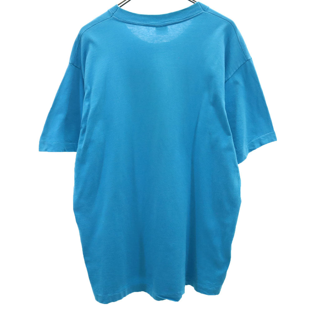 FRUIT OF THE LOOM フルーツオブザルーム 90s USA製 オールド 切り返し シャーク 半袖 Tシャツ XL 水色 シングルステッチ メンズ