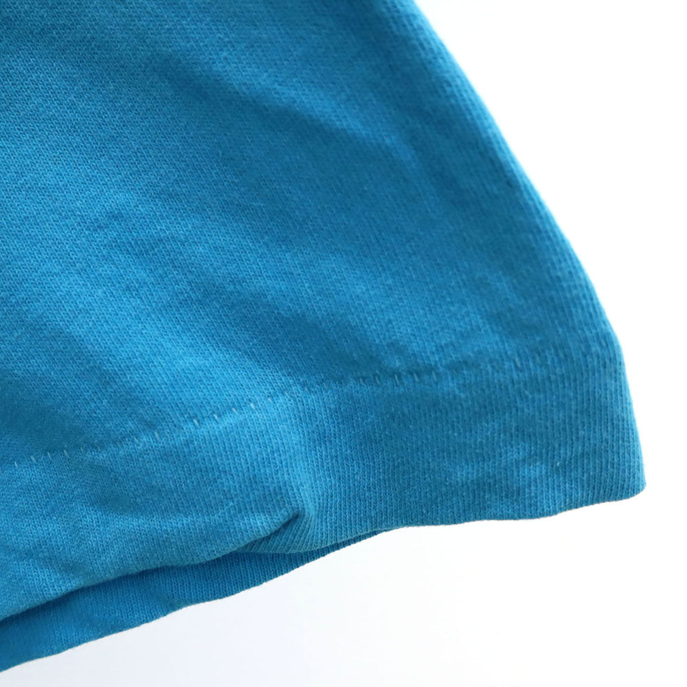 FRUIT OF THE LOOM フルーツオブザルーム 90s USA製 オールド 切り返し シャーク 半袖 Tシャツ XL 水色 シングルステッチ メンズ