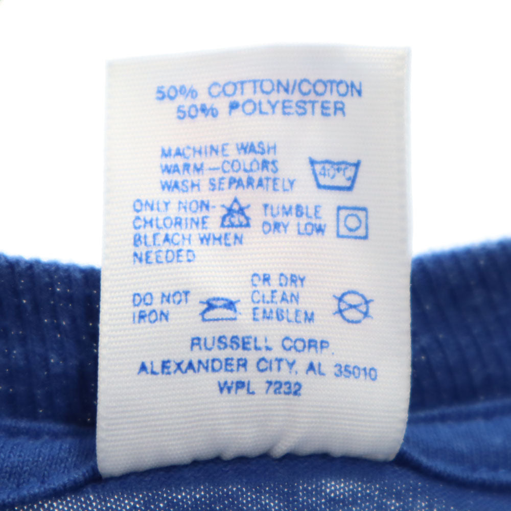 ジャージーズ 90s USA製 オールド バックプリント 半袖 Tシャツ XL ブルー JERZEES メンズ