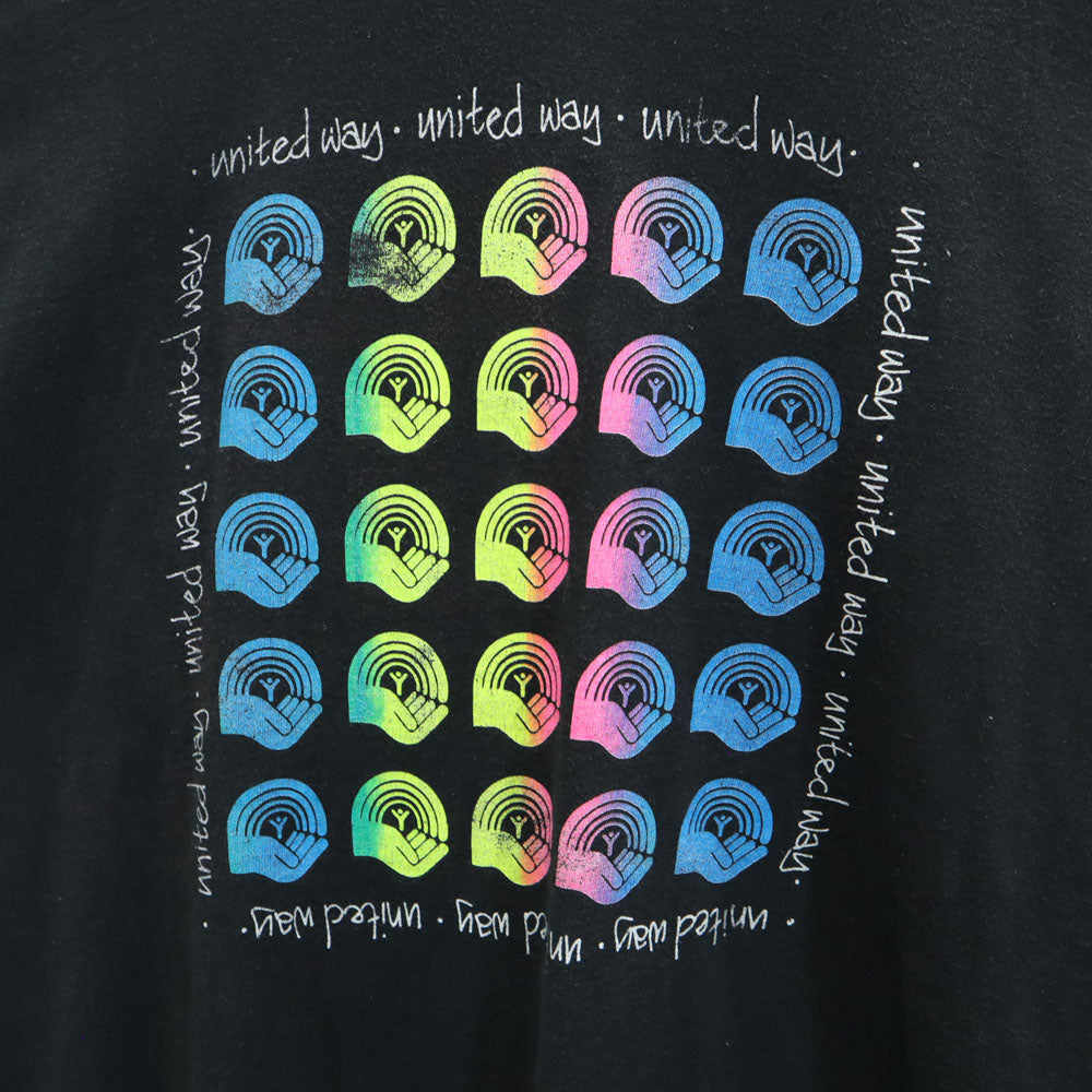 OLD オールド 90s 非営利団体 ユナイテッドウェイ 半袖 シングルステッチ Tシャツ ブラック メンズ