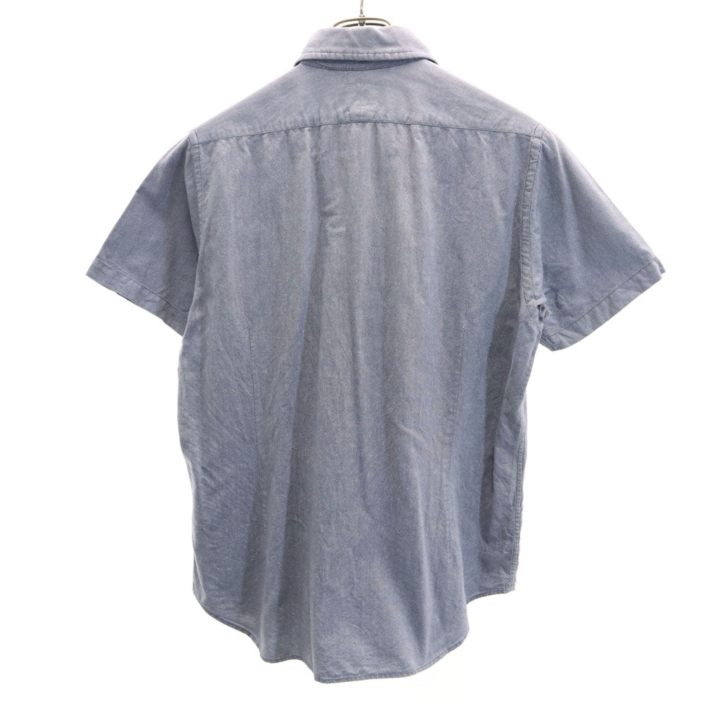 ナイジェルケーボン 半袖 ライトオックスフォード シャツ 48 チャコールネイビー系 Nigel Cabourn レディース