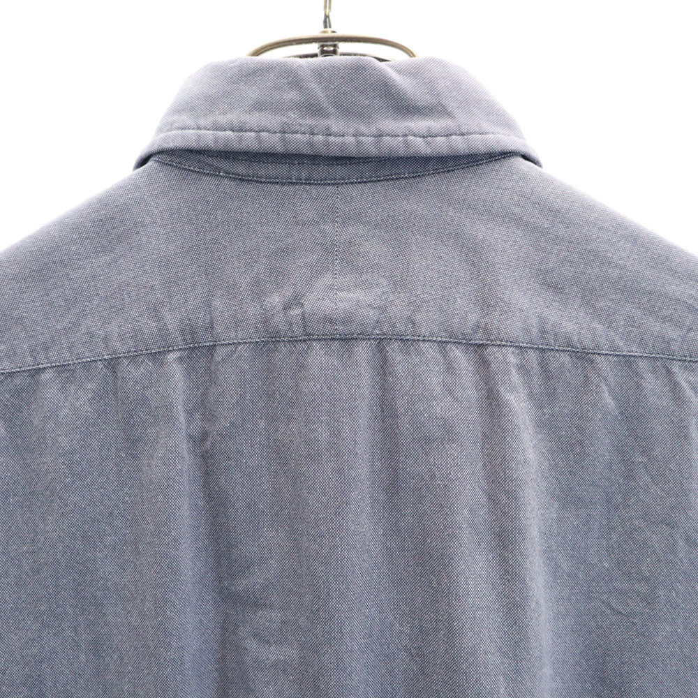 ナイジェルケーボン 半袖 ライトオックスフォード シャツ 48 チャコールネイビー系 Nigel Cabourn レディース