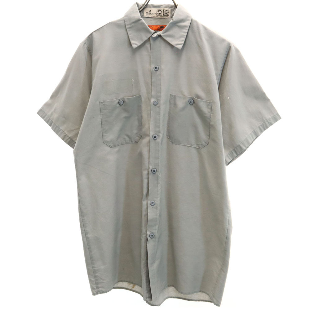 RED KAP レッドキャップ 半袖 ワークシャツ M グレー メンズ