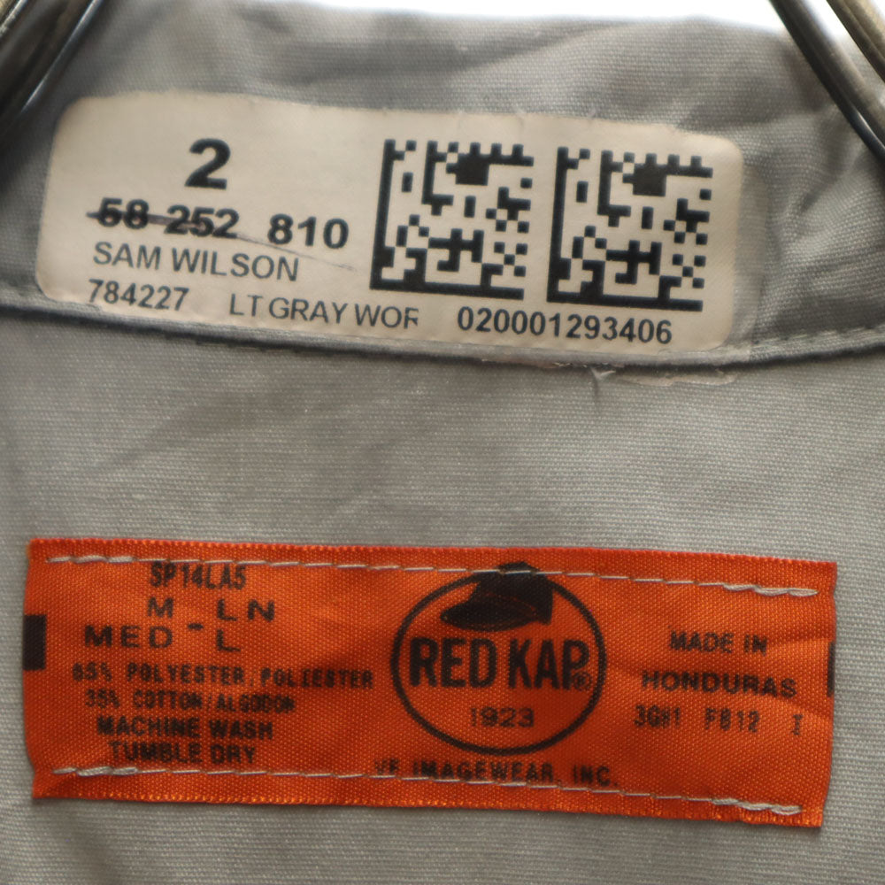 RED KAP レッドキャップ 半袖 ワークシャツ M グレー メンズ
