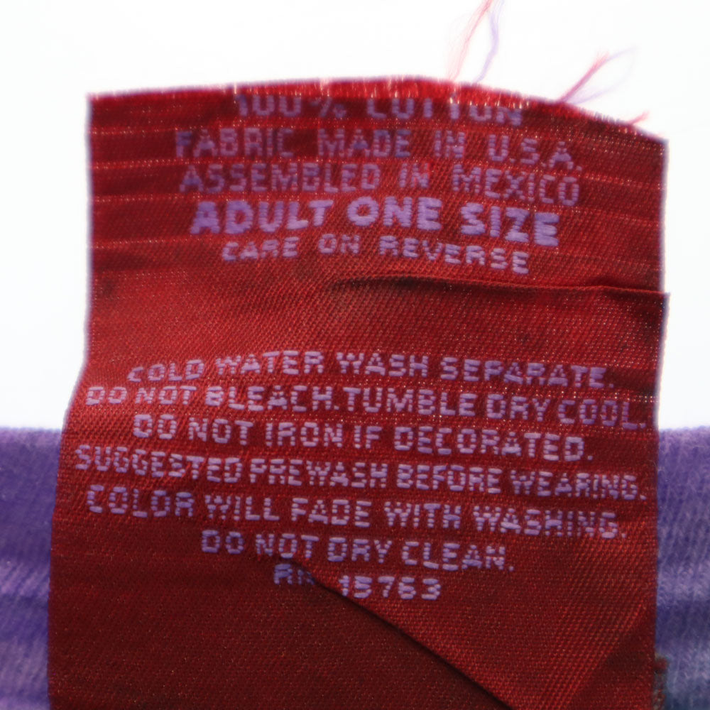 OLD オールド 90s USA製 タイダイ柄 イルカ 半袖 Tシャツ ONESIZE パープル シングルステッチ ポケT メンズ