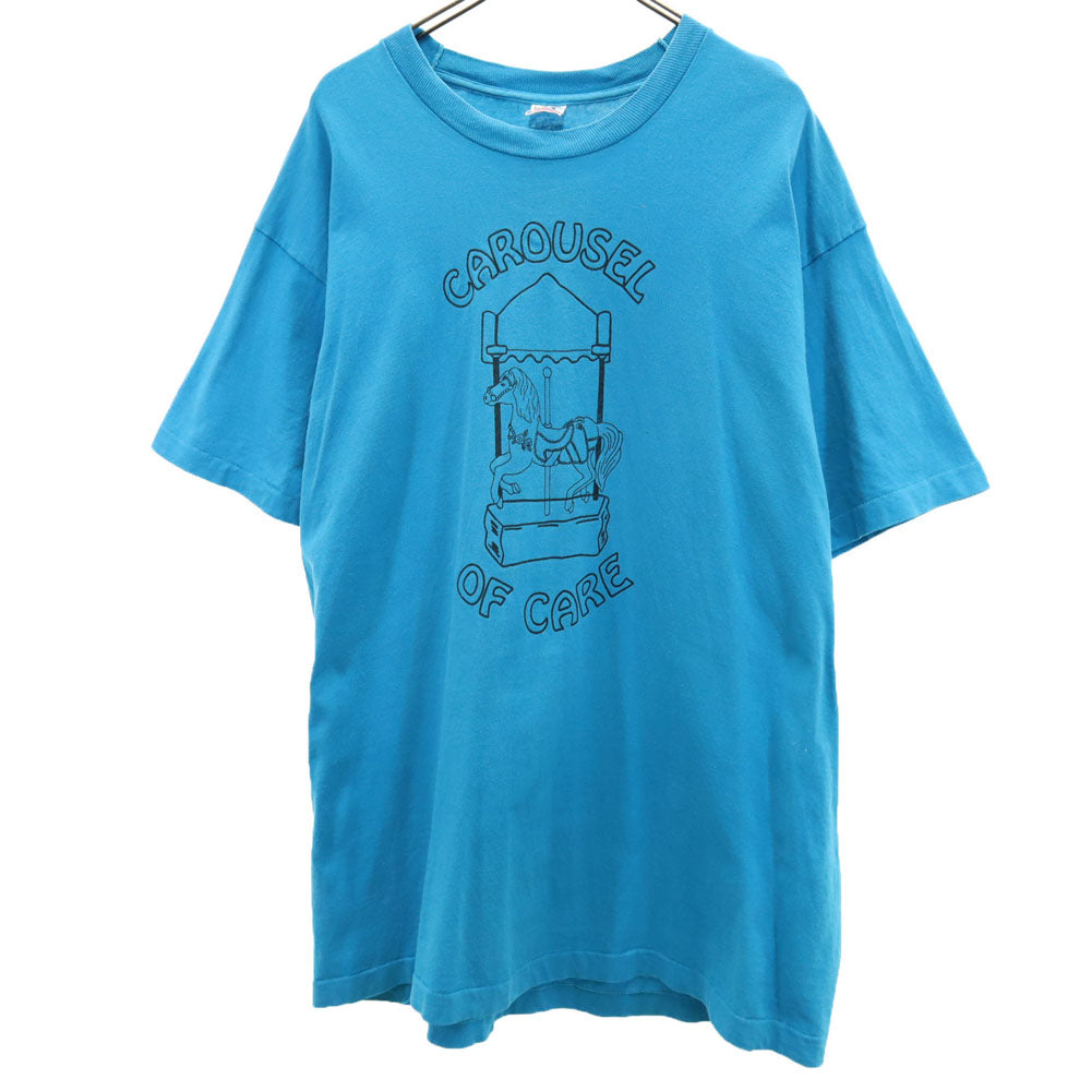 FRUIT OF THE LOOM フルーツオブザルーム 90s USA製 オールド 半袖 シングルステッチ Tシャツ XXL 水色 ビッグサイズ メンズ