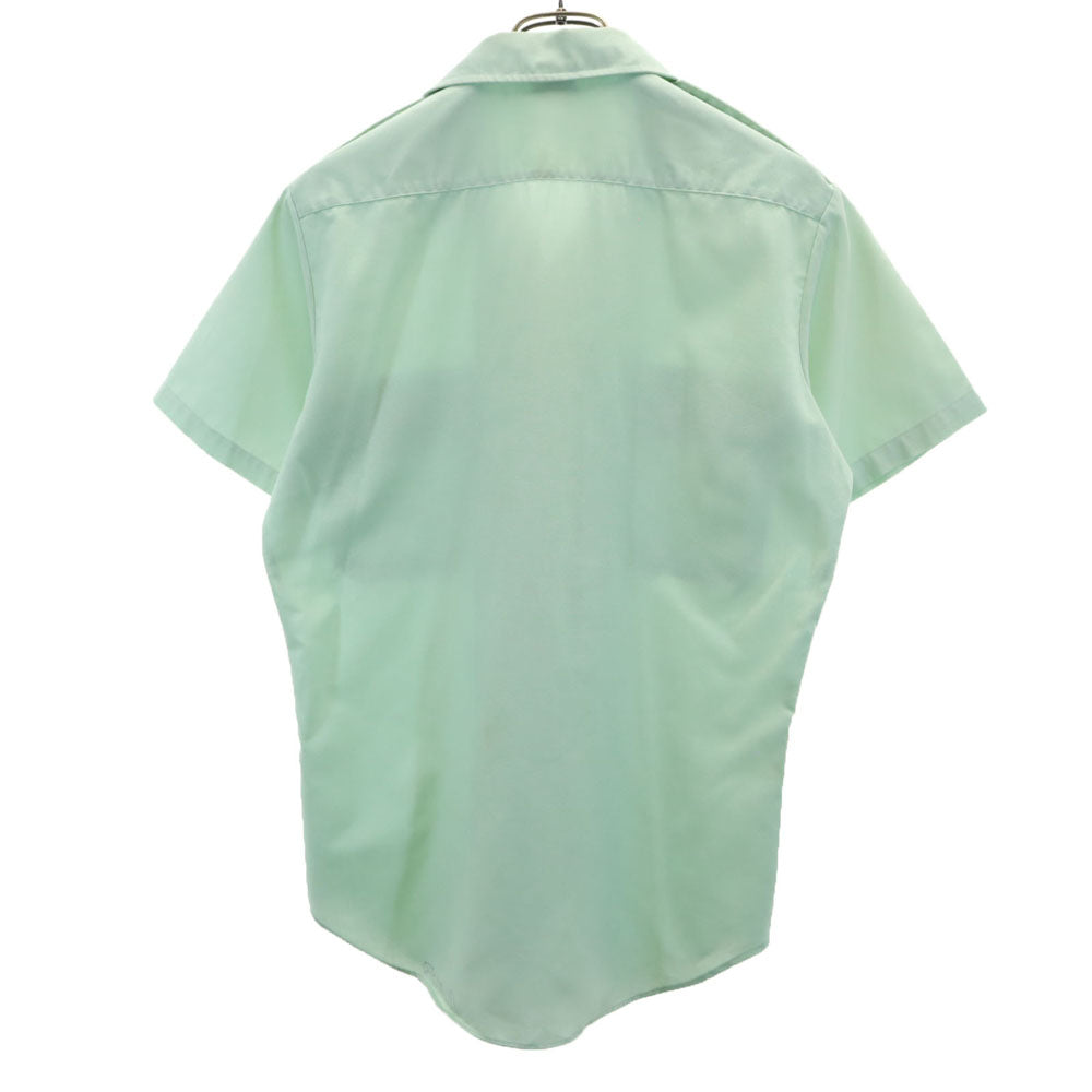 Canadian Army カナダ軍 80s カナダ製 ヴィンテージ 半袖 シャツ 14 1/2 パステルグリーン系 メンズ