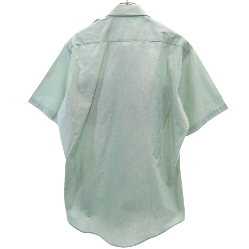 US ARMY アメリカ軍 80s USA製 DLA ヴィンテージ 半袖 シャツ 16 1/2 グリーン系 メンズ