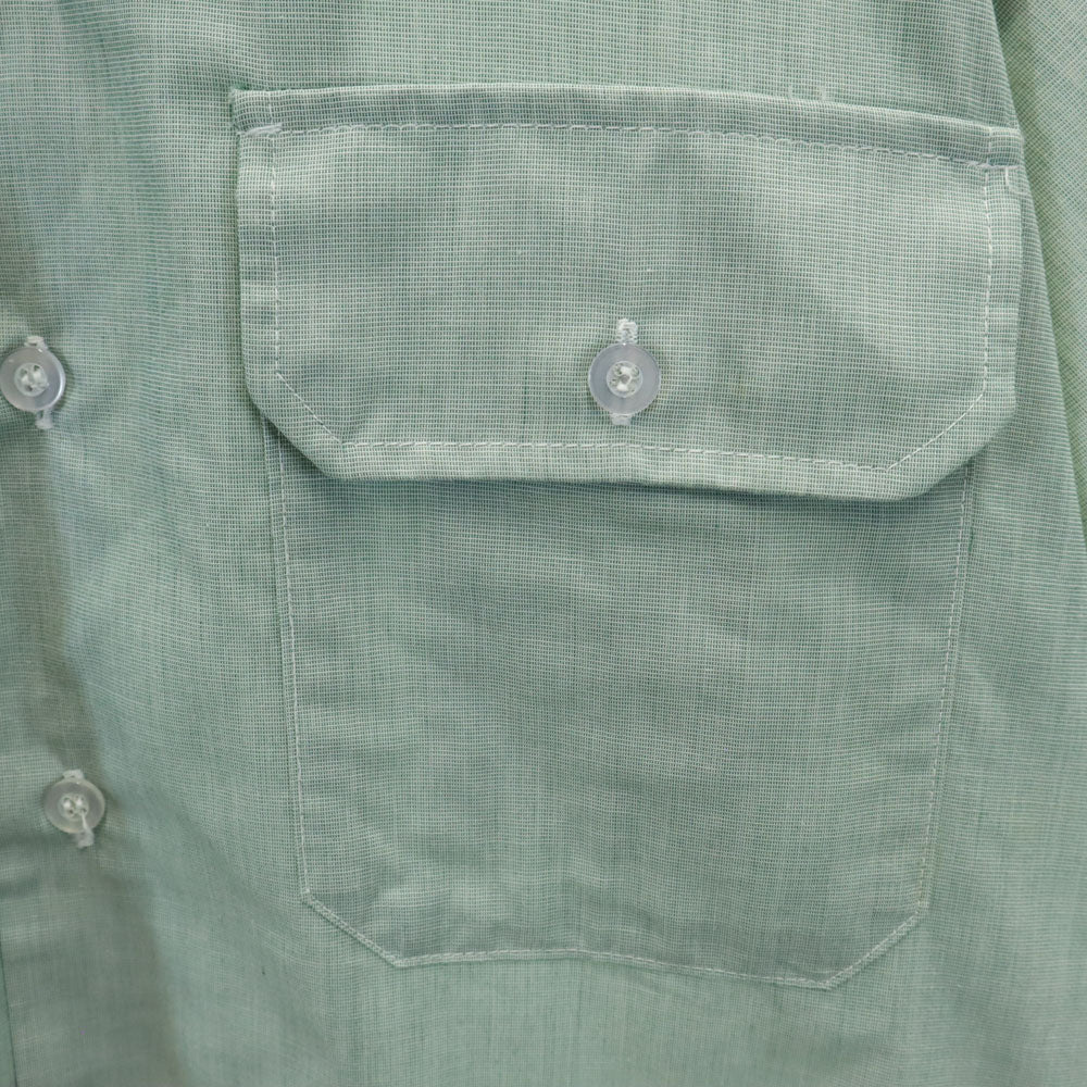 US ARMY アメリカ軍 80s USA製 DLA ヴィンテージ 半袖 シャツ 16 1/2 グリーン系 メンズ