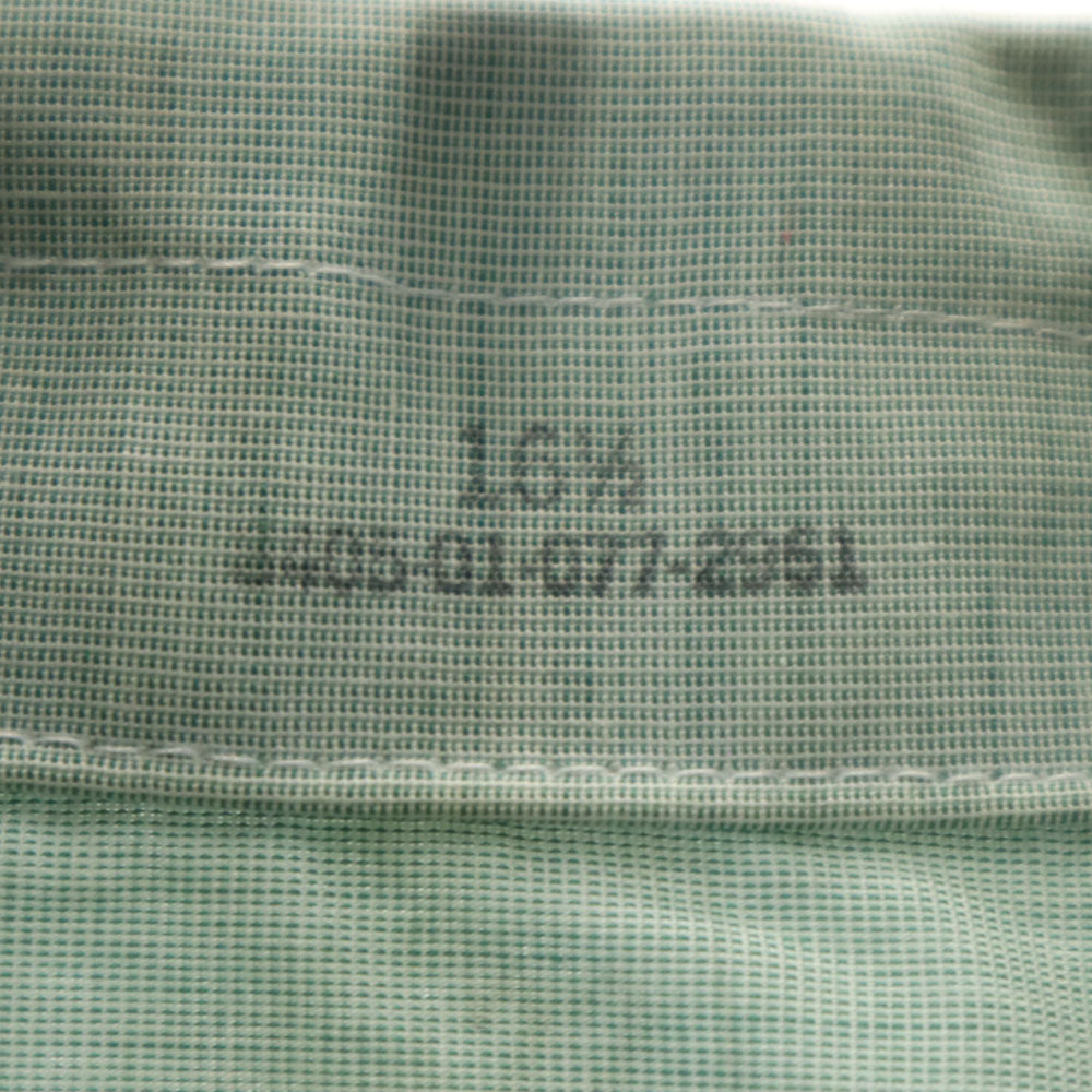 US ARMY アメリカ軍 80s USA製 DLA ヴィンテージ 半袖 シャツ 16 1/2 グリーン系 メンズ