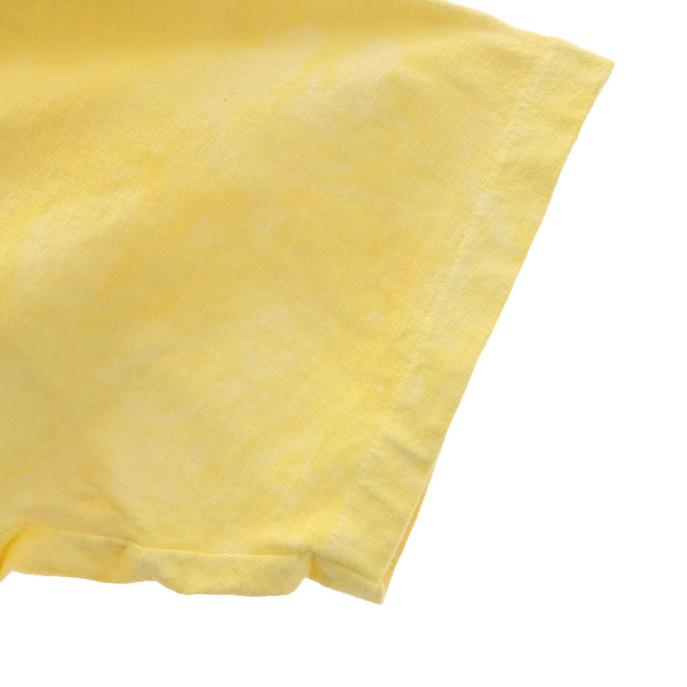 ONEITA オニータ 90s オールド シングルステッチ バックプリント タイダイ柄 半袖 Tシャツ XL イエロー POWER-T メンズ