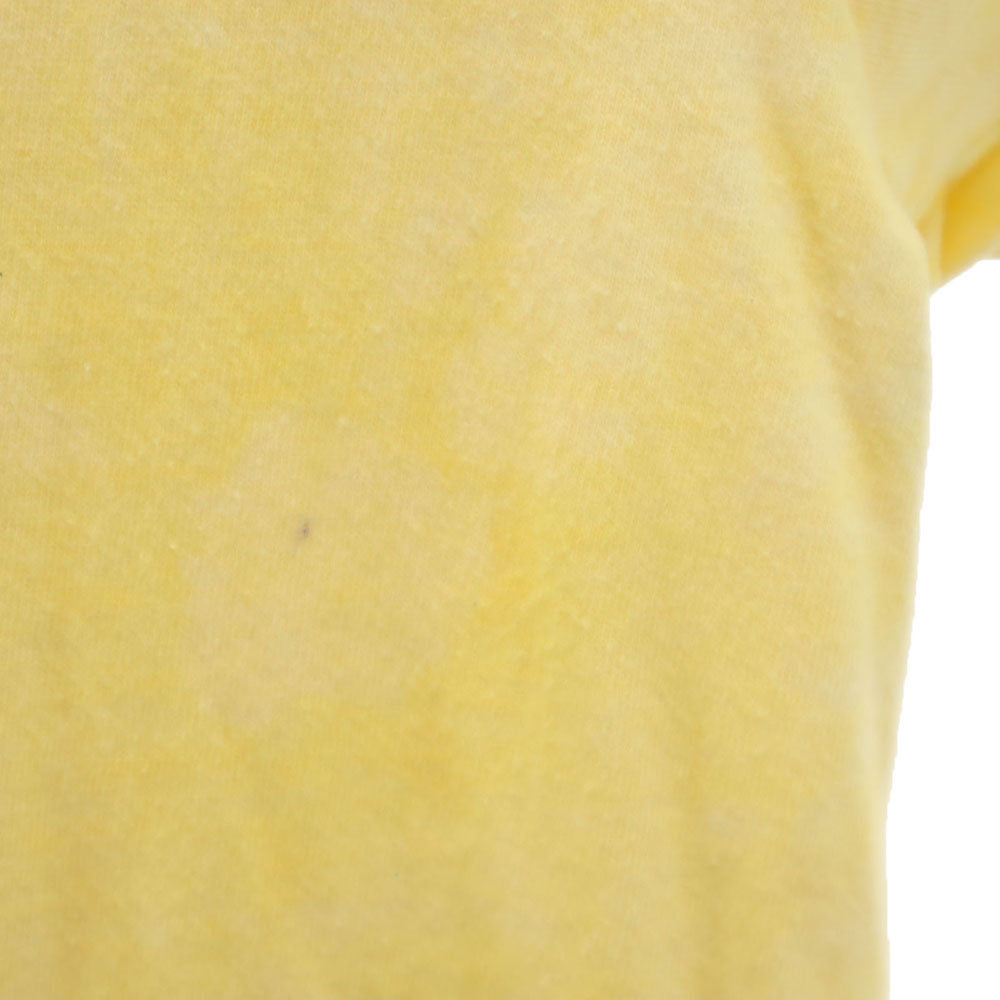 ONEITA オニータ 90s オールド シングルステッチ バックプリント タイダイ柄 半袖 Tシャツ XL イエロー POWER-T メンズ
