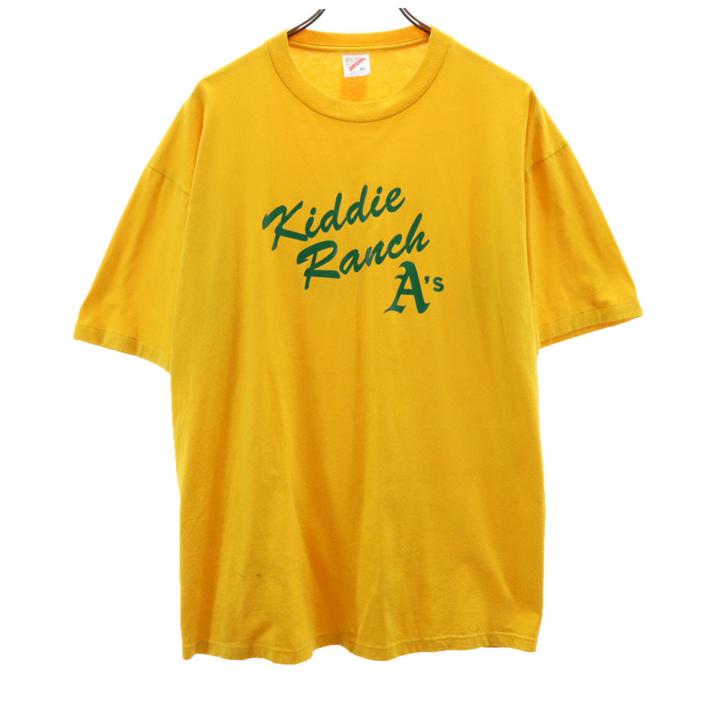 JERZEES ジャージーズ 90s USA製 オールド シングルステッチ 半袖 Tシャツ XL イエロー メンズ