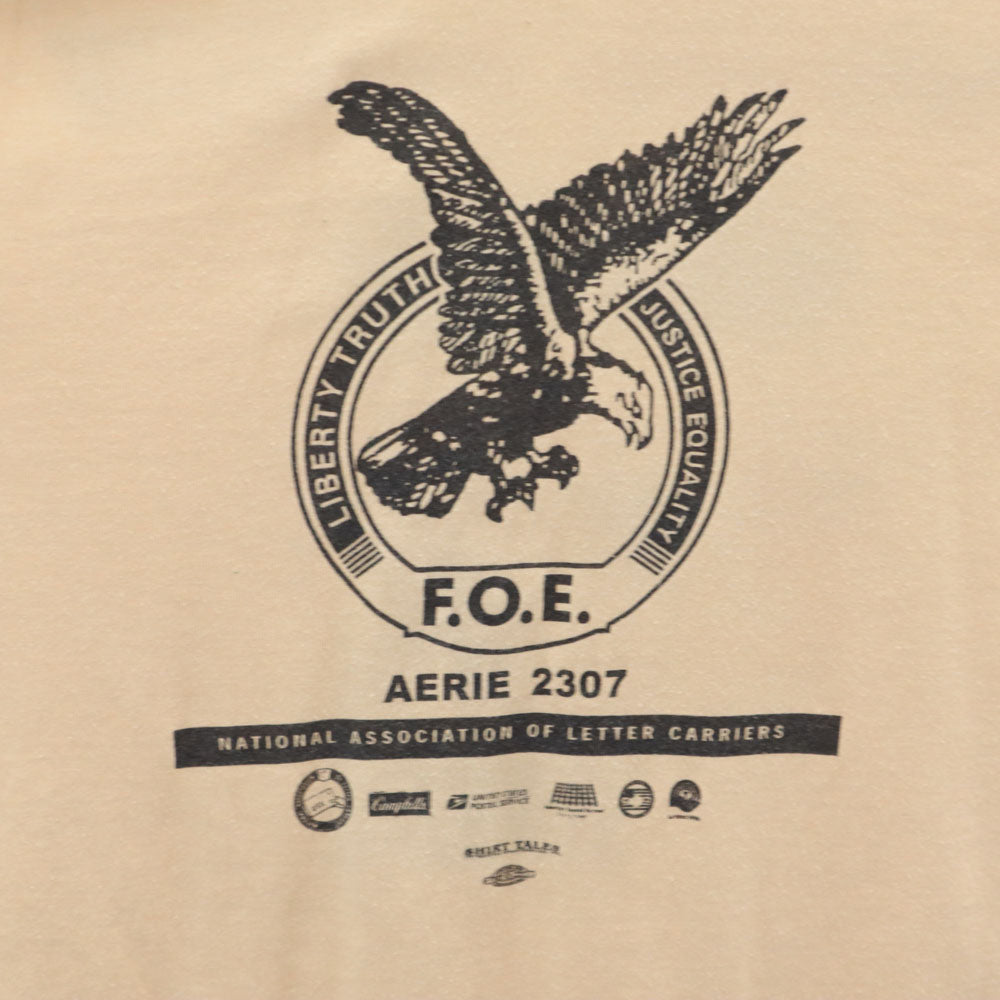 PLATINUM PLUS 00s USA製 シングルステッチ 半袖 Tシャツ XL ベージュ メンズ