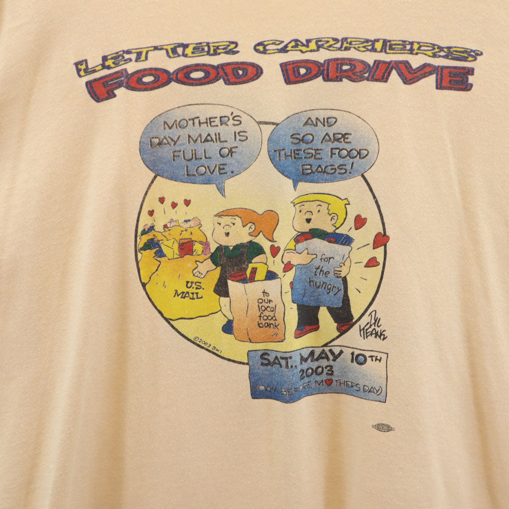 PLATINUM PLUS 00s USA製 シングルステッチ 半袖 Tシャツ XL ベージュ メンズ