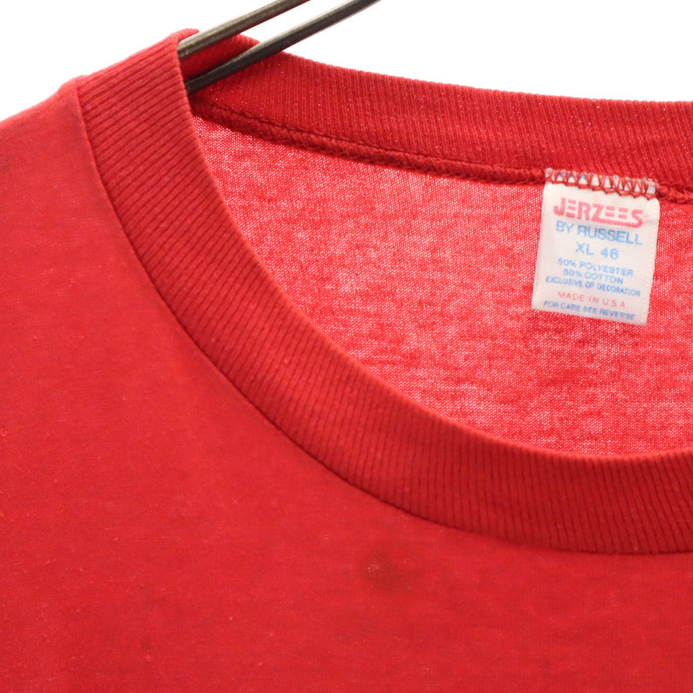 JERZEES ジャージーズ 70s 80s USA製 ヴィンテージ シングルステッチ 半袖 Tシャツ XL 赤 メンズ