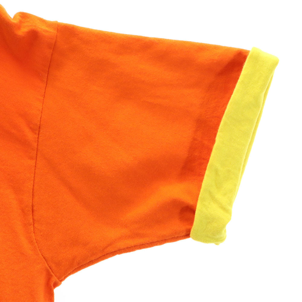 OLD オールド 90s 切り替え 半袖 Tシャツ M オレンジ メンズ