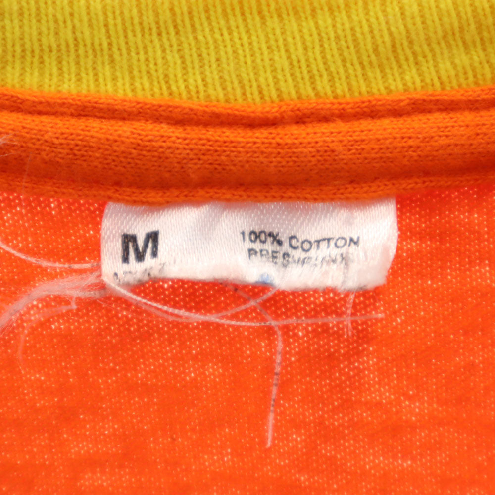 OLD オールド 90s 切り替え 半袖 Tシャツ M オレンジ メンズ