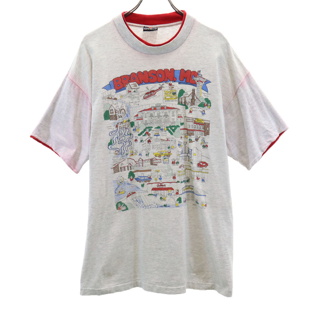 SIGNAL SPORTS シグナルスポーツ 90s USA製 オールド 半袖 Tシャツ XL グレー メンズ