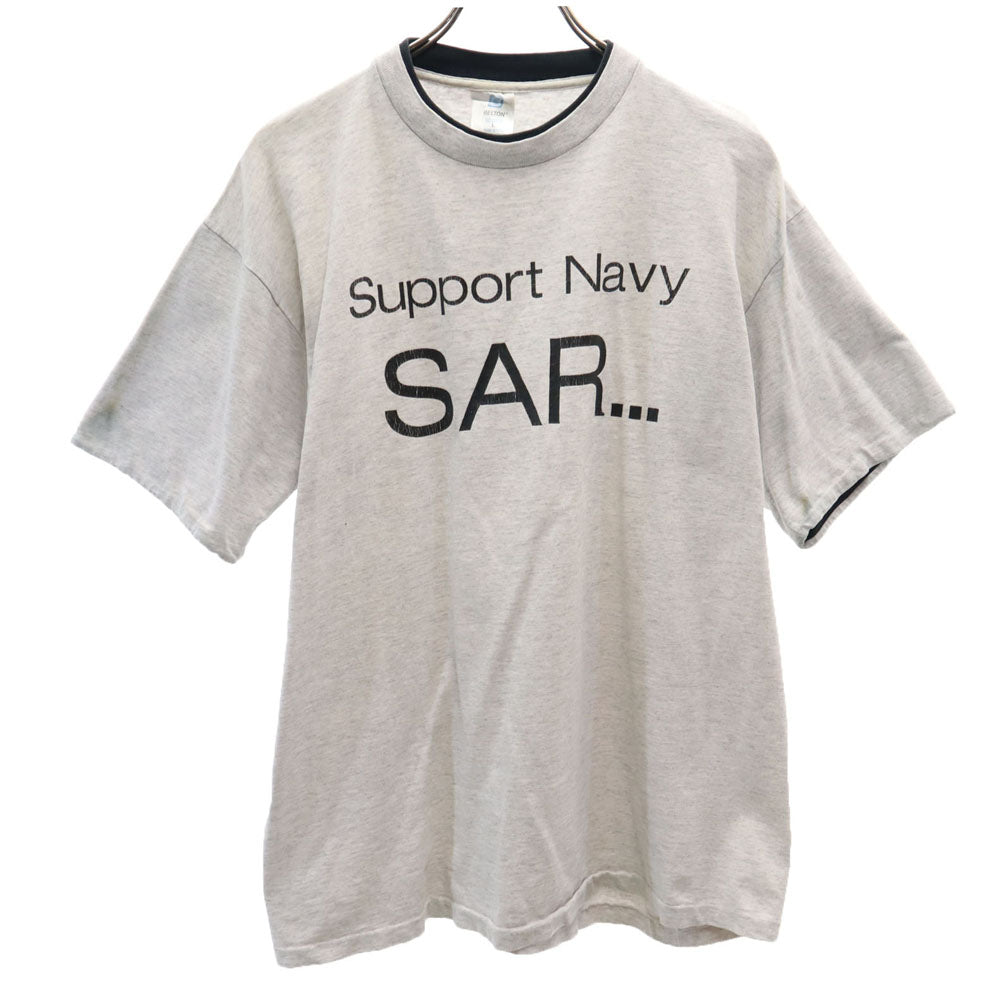BELTON ベルトン 90s USA製 半袖 レイヤード オールド Tシャツ L ライトグレー メンズ
