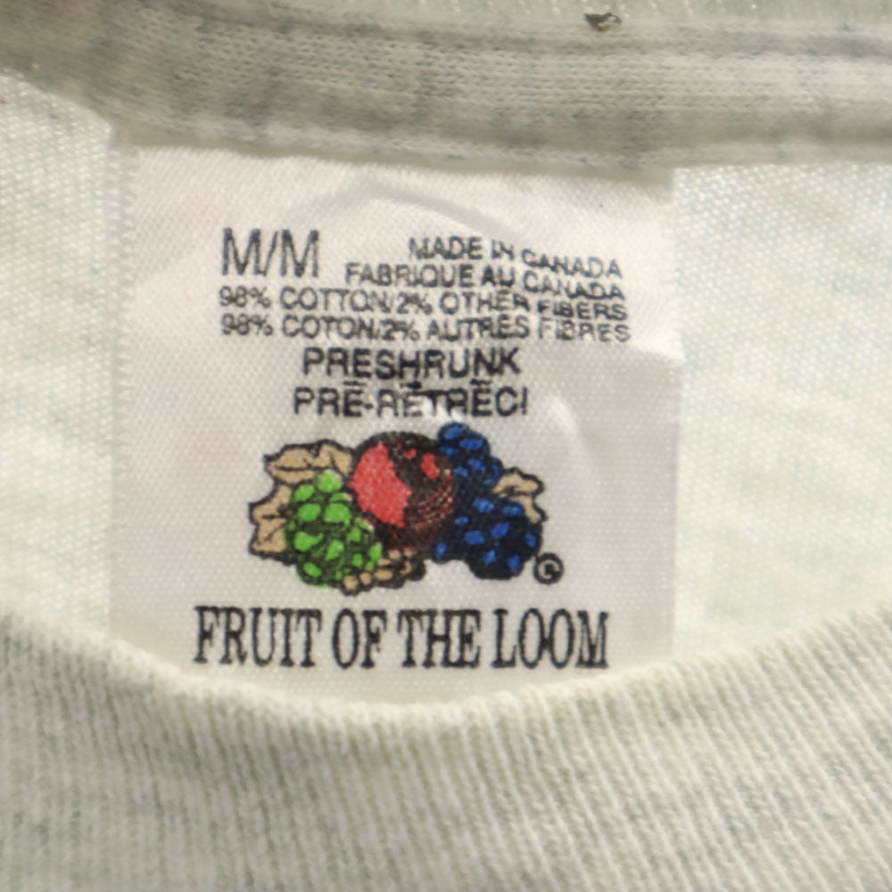 FRUIT OF THE LOOM フルーツオブザルーム 90s カナダ製 半袖 シングルステッチ オールド Tシャツ M ライトグレー マラソン メンズ