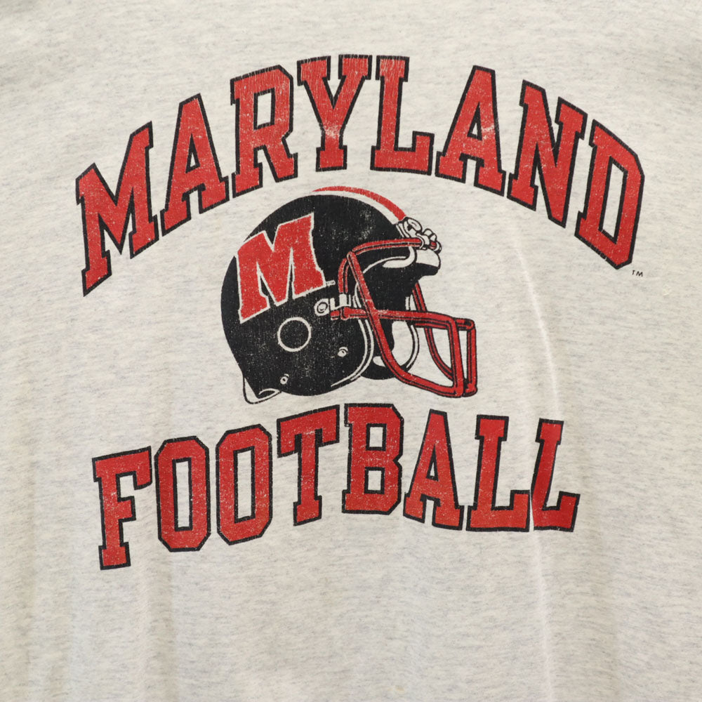 Champion チャンピオン USA製 半袖 メリーランド テラピンズ フットボール Tシャツ XL ライトグレー シングルステッチ MARYLAND FOOTBALL オールド メンズ